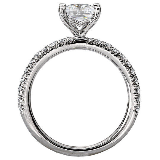 Peg Head Semi-Mount Diamond Ring