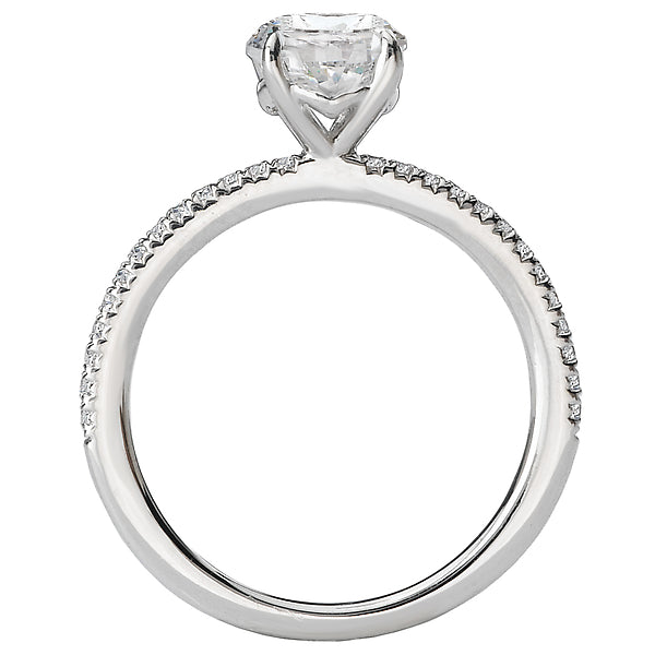 Peg Head Semi-Mount Diamond Ring