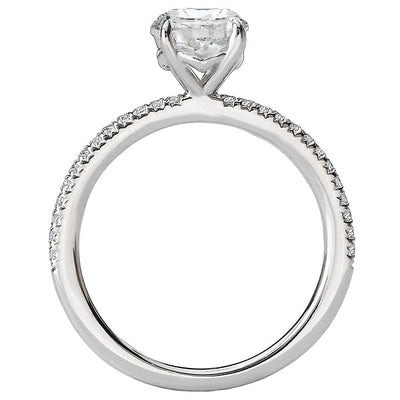 Peg Head Semi-Mount Diamond Ring