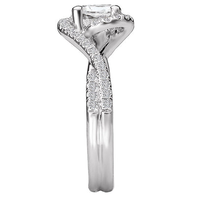 Halo Semi-Mount Diamond Ring