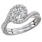 halo semi-mount diamond ring