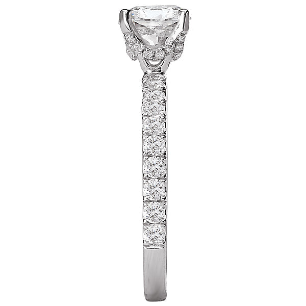 Peg Head Semi-Mount Diamond Ring