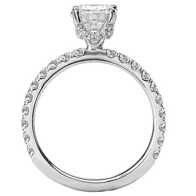 Peg Head Semi-Mount Diamond Ring
