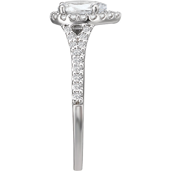 Halo Semi Mount Diamond Ring