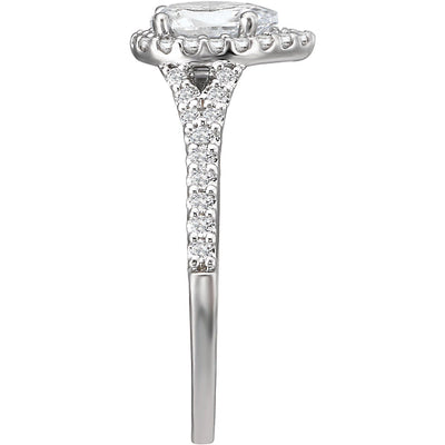 Halo Semi Mount Diamond Ring