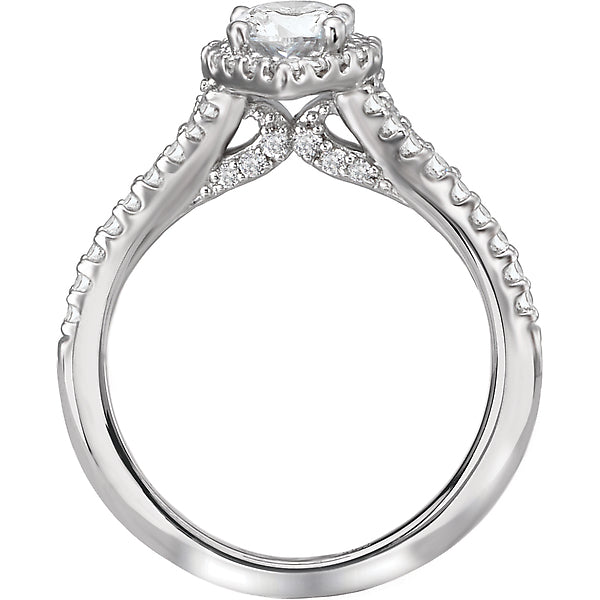 Halo Semi Mount Diamond Ring