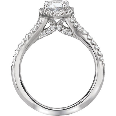 Halo Semi Mount Diamond Ring