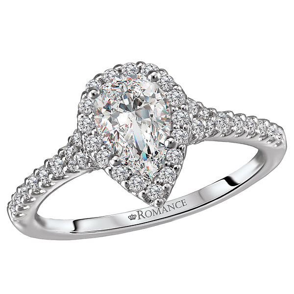 halo semi mount diamond ring