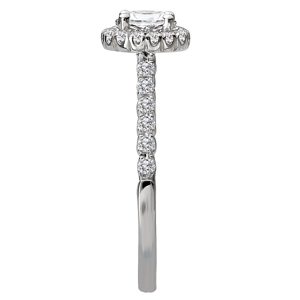 Halo Semi-Mount Diamond Ring