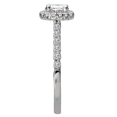Halo Semi-Mount Diamond Ring