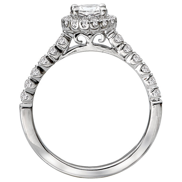 Halo Semi-Mount Diamond Ring