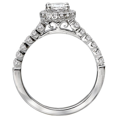 Halo Semi-Mount Diamond Ring