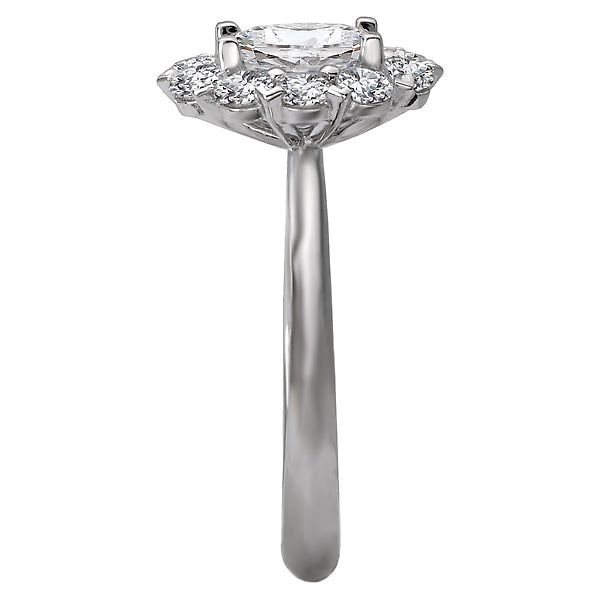 Halo Semi-Mount Diamond Ring