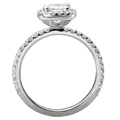 Halo Semi-Mount Diamond Ring