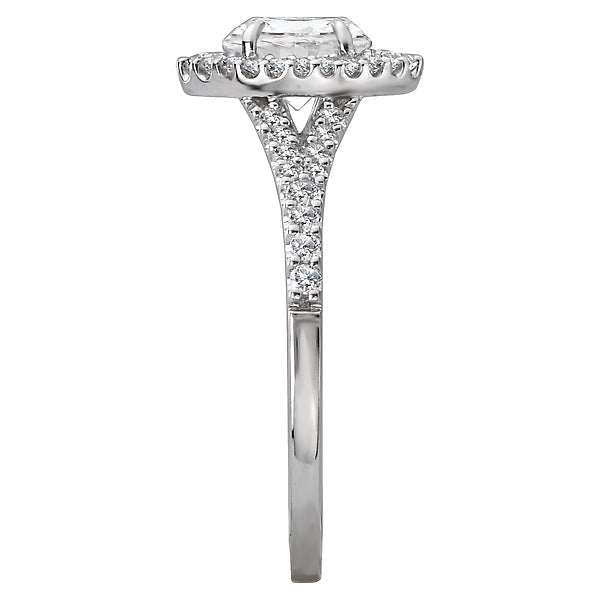 Halo Semi-Mount Diamond Ring