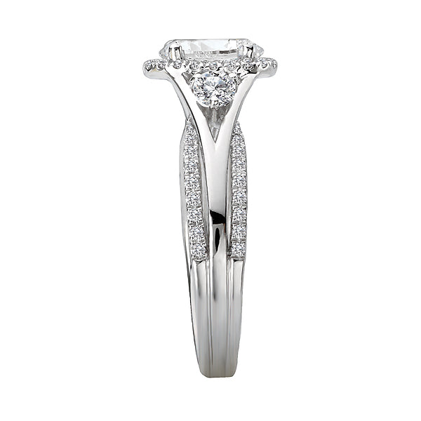 Halo Semi-Mount Diamond Ring