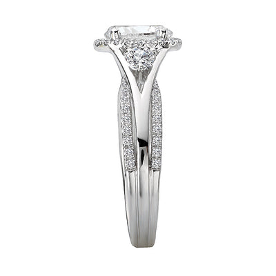 Halo Semi-Mount Diamond Ring
