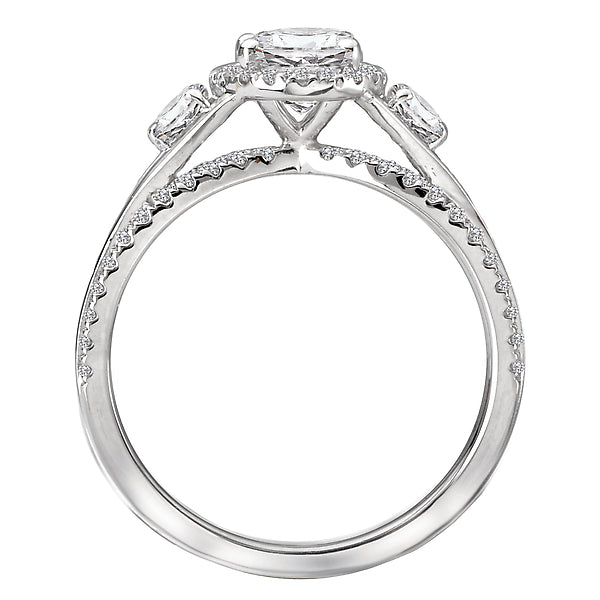 Halo Semi-Mount Diamond Ring