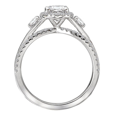 Halo Semi-Mount Diamond Ring