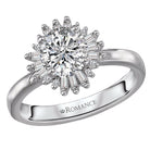 halo semi-mount diamond ring