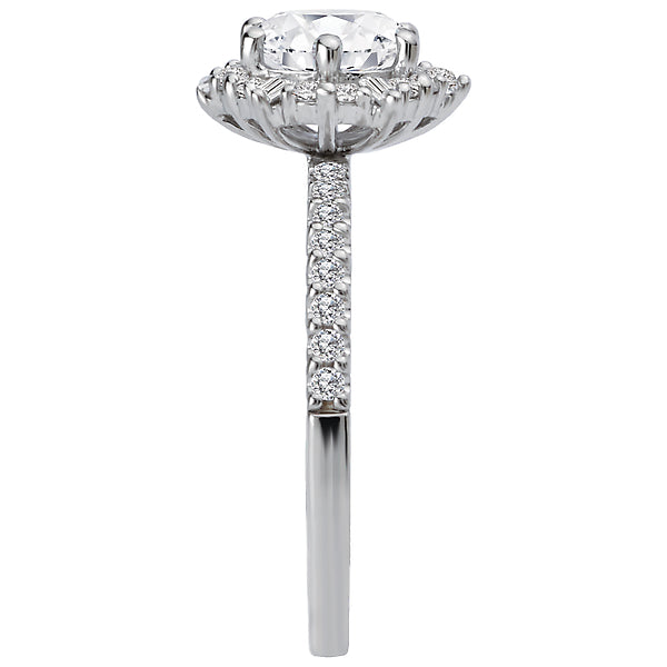 Halo Semi-Mount Diamond Ring