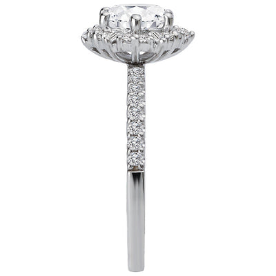 Halo Semi-Mount Diamond Ring