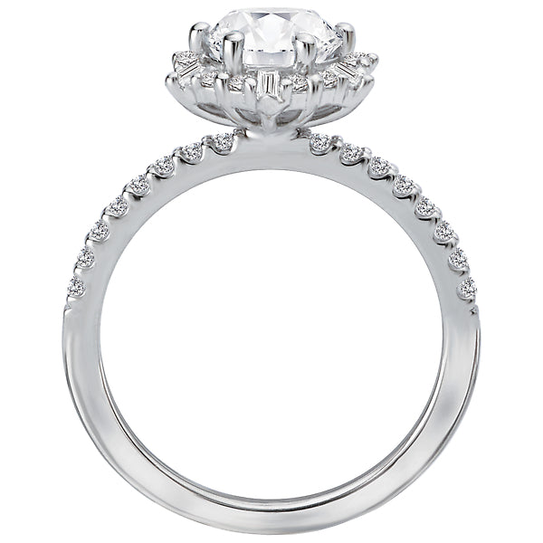 Halo Semi-Mount Diamond Ring