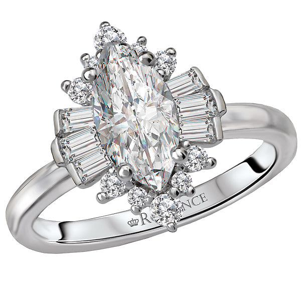 halo semi-mount diamond ring