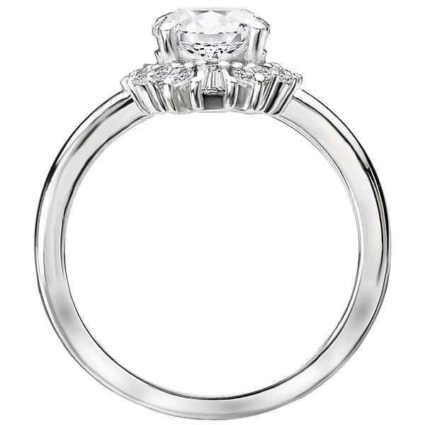 Halo Semi-Mount Diamond Ring