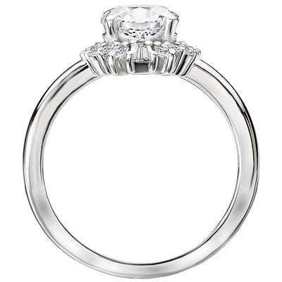 Halo Semi-Mount Diamond Ring