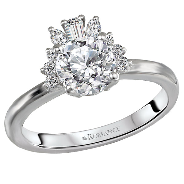 halo semi-mount diamond ring