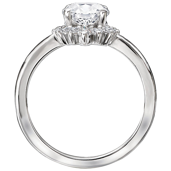 Halo Semi-Mount Diamond Ring