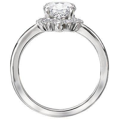 Halo Semi-Mount Diamond Ring