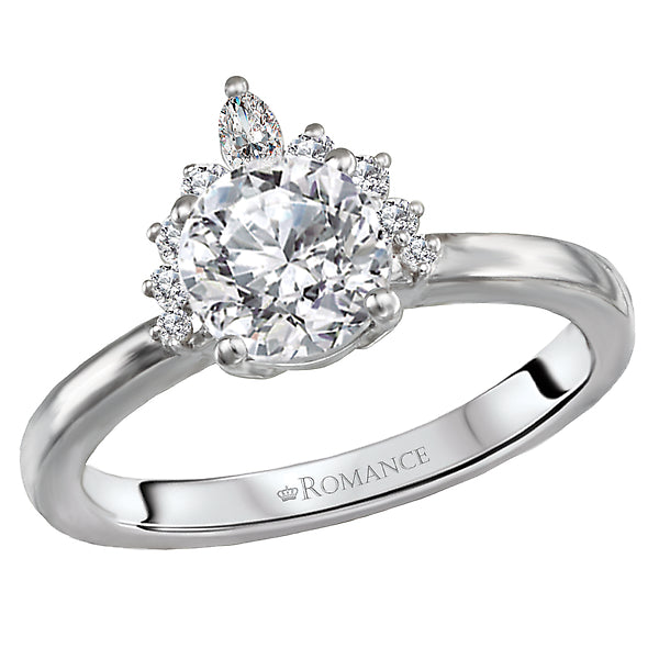 halo semi-mount diamond ring