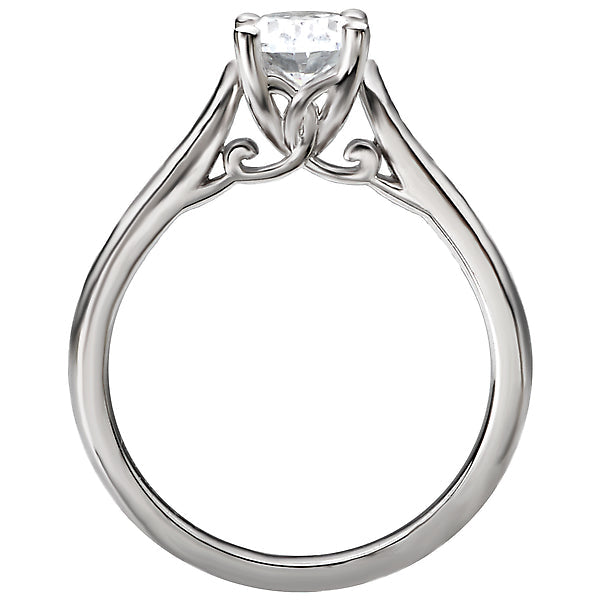 Solitaire Semi-Mount Diamond Ring