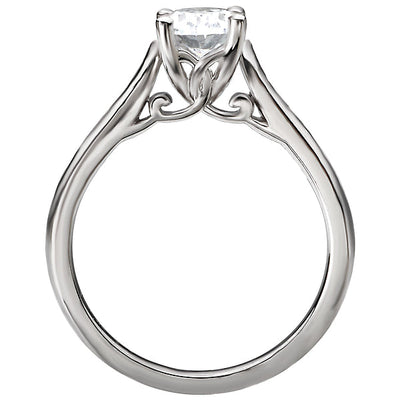 Solitaire Semi-Mount Diamond Ring