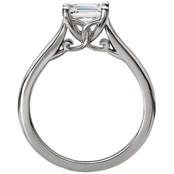 Solitaire Semi-Mount Diamond Ring