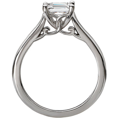Solitaire Semi-Mount Diamond Ring