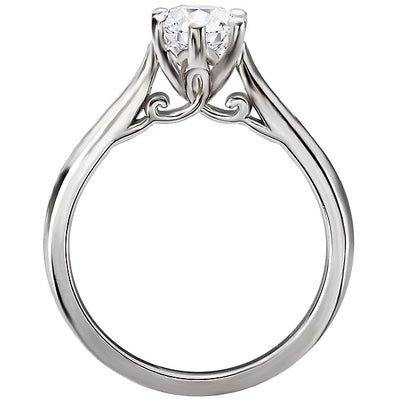 Solitaire Semi-Mount Diamond Ring