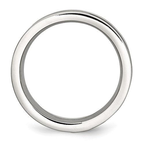 Stainless Steel Band with a Diamond