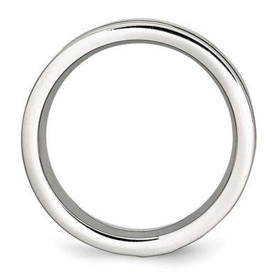Stainless Steel Band with a Diamond