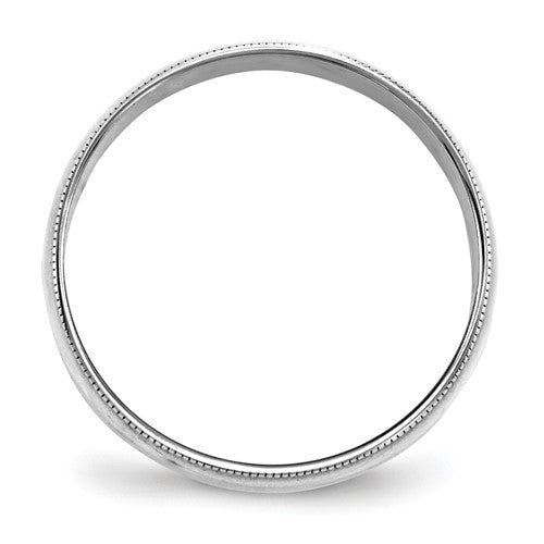 White Gold Milgrain Band