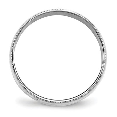 White Gold Milgrain Band
