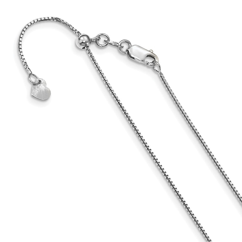 Leslie's 14K White Gold Adjustable .8mm Box Chain