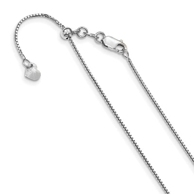 Leslie's 14K White Gold Adjustable .8mm Box Chain