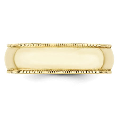 Yellow Gold Milgrain Band