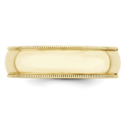 Yellow Gold Milgrain Band