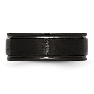 Stainless Steel, Black IP-Plated  Band