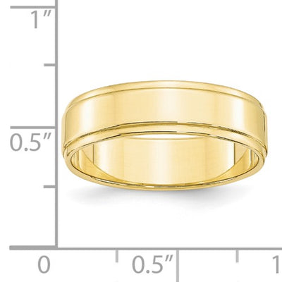 Yellow Gold Step Edge Band