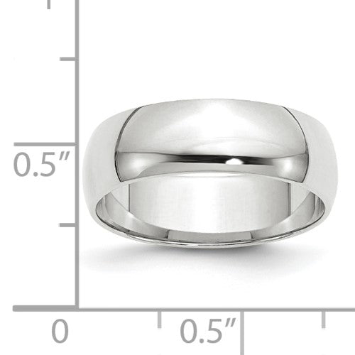 14KT White Gold Band